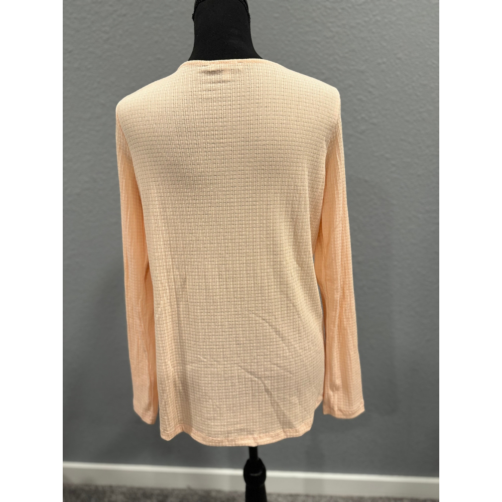 White Birch Women’s Waffle Knit Top with Crisscross Neckline | NWOT | Sz L - Picture 8 of 8